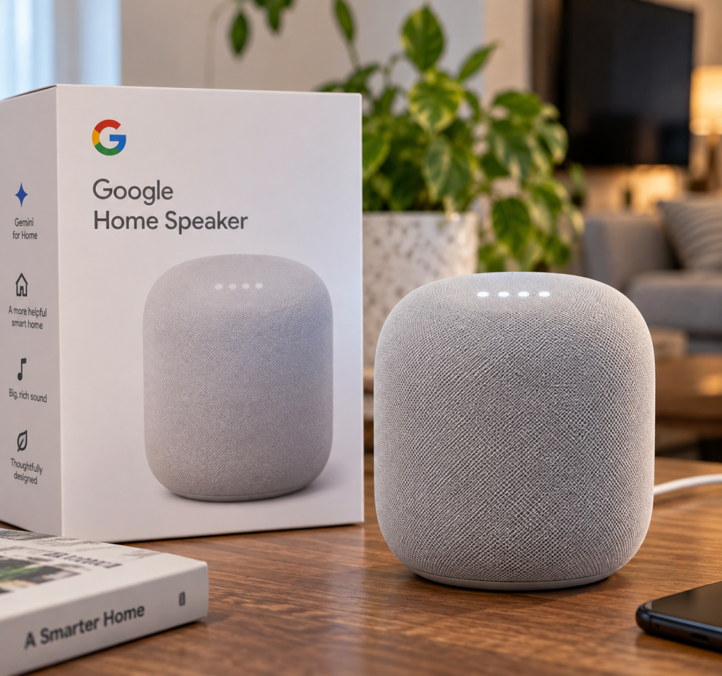 Google Home Speaker with box